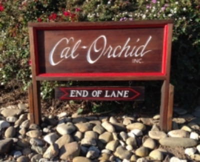 The Cal-Orchid nursery sign
